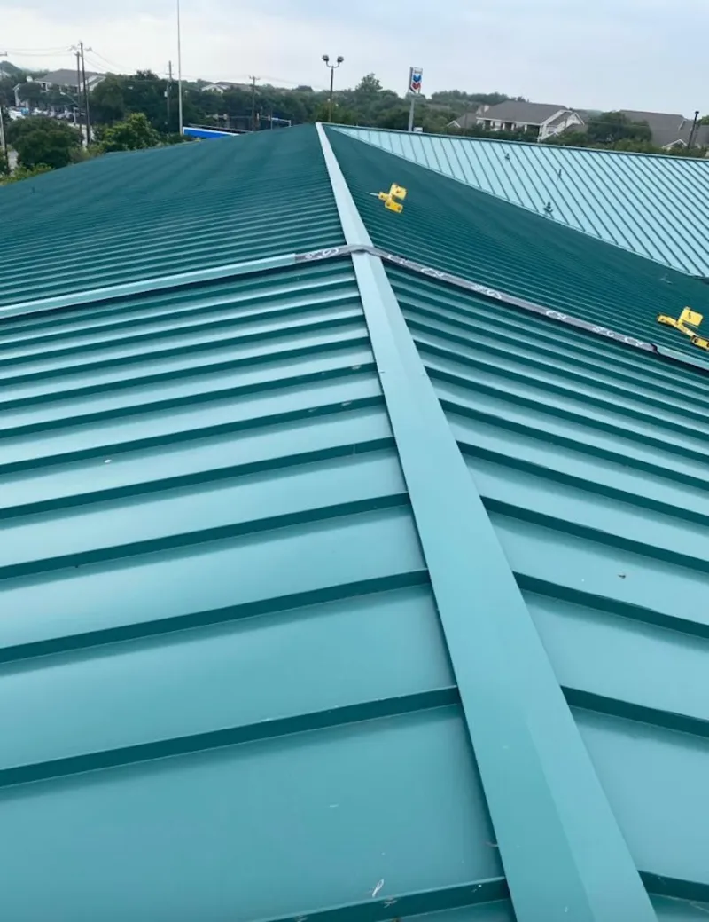 Green commercial metal roof ridge and valley for Metal Roof Repair in Delhi